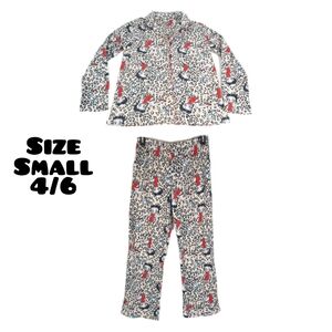 🛍Betty Boop Pajamas W/ Leopard Print Ladies Size 4/6 By King Features  c9